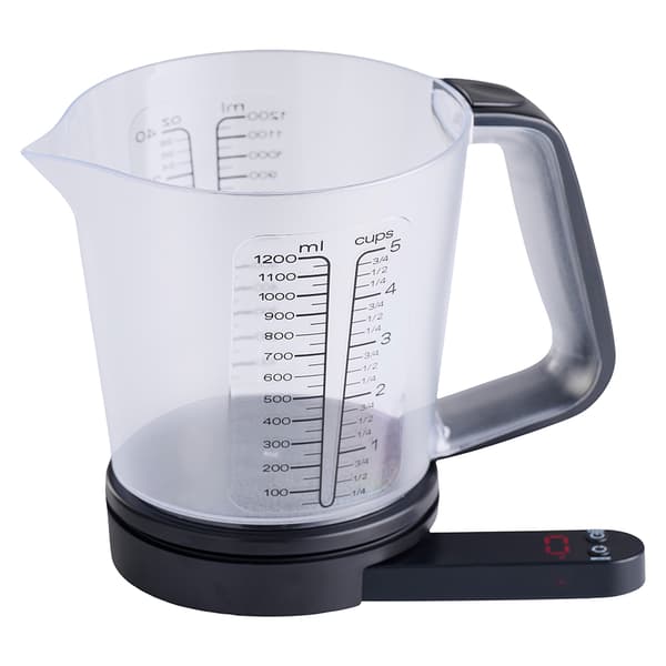 Keittiövaaka, jossa on 1200 ml:n mittakannu ja LCD-näyttö