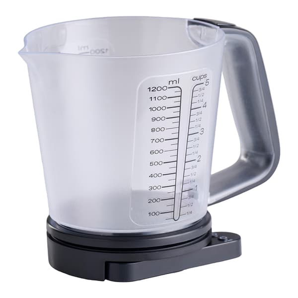 Keittiövaaka, jossa on 1200 ml:n mittakannu ja LCD-näyttö