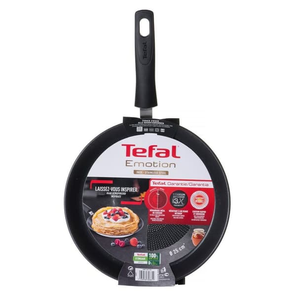 Lettupannu Tefal E3003804 Musta Ruostumaton teräs Alumiini Ø 25 cm