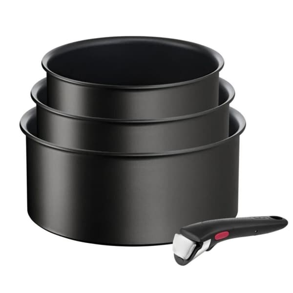Kastrull med lock Tefal L3979202 Svart Aluminium Ø 18 cm Ø 20 cm Ø 16 cm (3 antal) (4 antal)