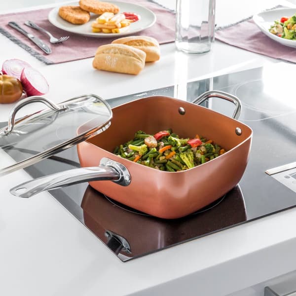 Multifunktionspanna 5 i 1 Copper Coppans InnovaGoods 4 Delar