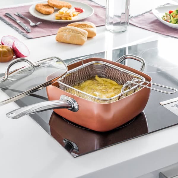 Multifunktionspanna 5 i 1 Copper Coppans InnovaGoods 4 Delar