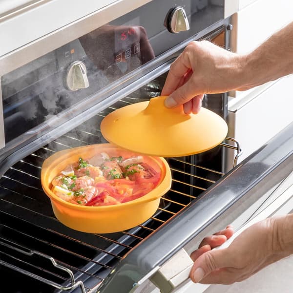 Multifunktionell silikonångare med recept Silicotte InnovaGoods