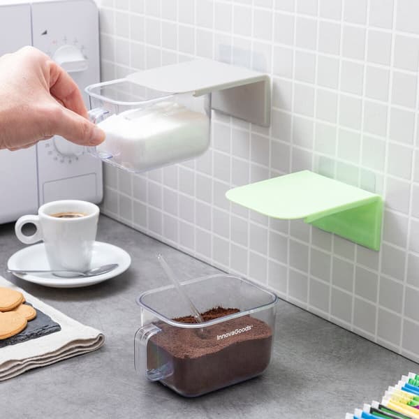 Löstagbara Självhäftande Köksbehållare Handstore InnovaGoods Förpackning med 2 masker