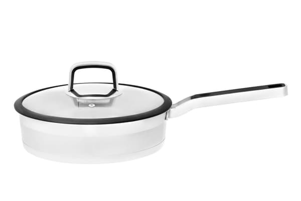Maku Stegepande med glaslåg, stål 2,5l