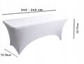 Miniatyrbillede 5 af 8: ELASTISK DUG TIL CATERINGBORD 240 cm HVID