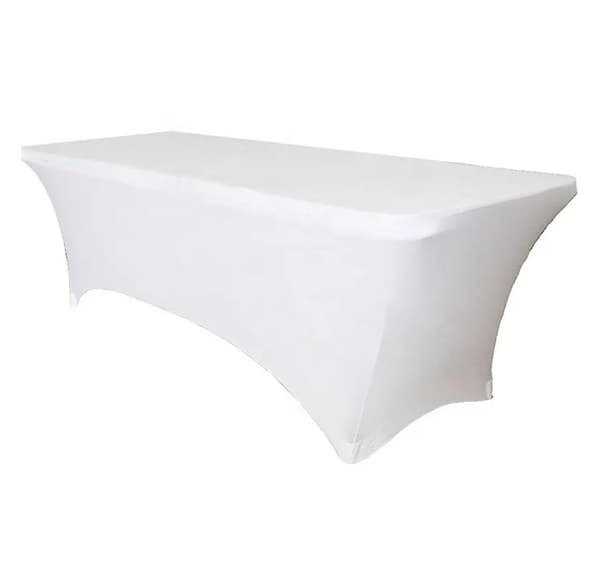 ELASTISK DUK FÖR CATERINGBORD 240CM VIT