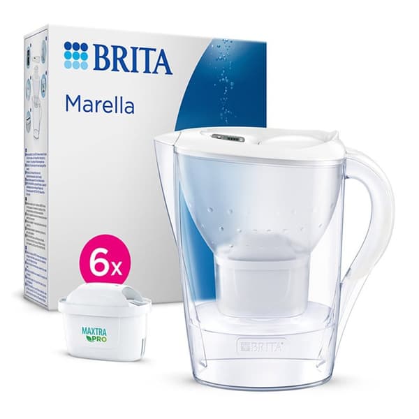 Brita Marella Suodatinkannu 2,4L, jossa on 6 Maxtra Pro -suodatinta