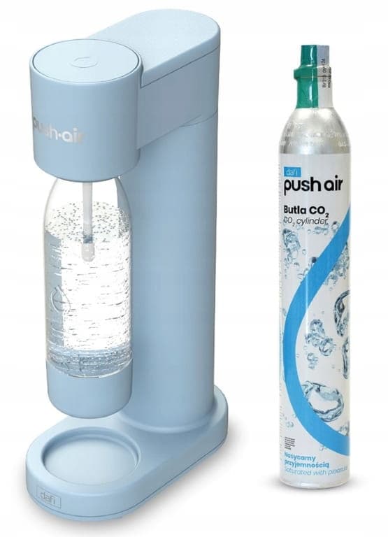 Dafi PushAir Saturator med CO2-patron + 0,7l flaske Azurblå/blå