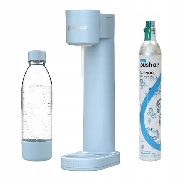Dafi PushAir Saturator med CO2-patron + 0,7l flaske Azurblå/blå