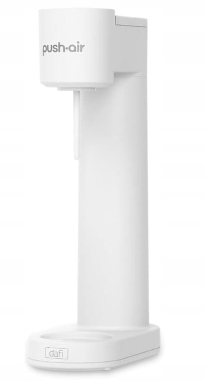 Dafi PushAir -saturaattori CO2-patruunalla + 0,7 l pullolla, valkoinen-hopea