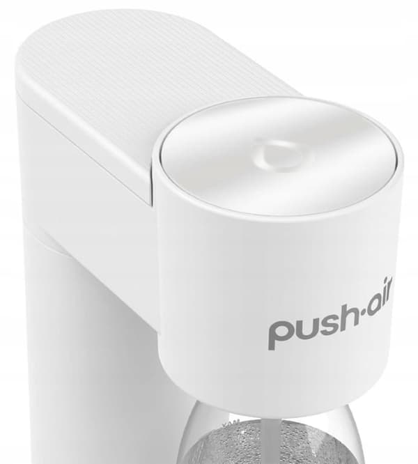 Dafi PushAir -saturaattori CO2-patruunalla + 0,7 l pullolla, valkoinen-hopea