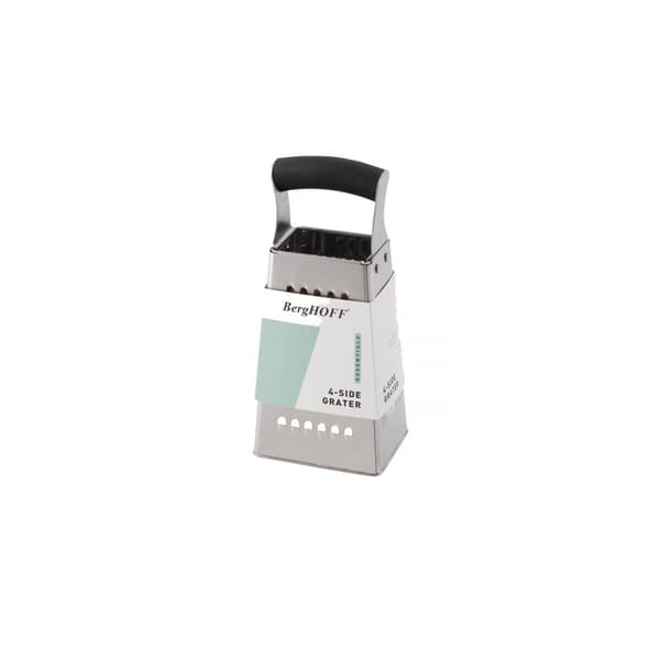 BergHOFF 4-sidet boksrivejern - rustfrit stl med bldt greb til fin, medium og grov rivning