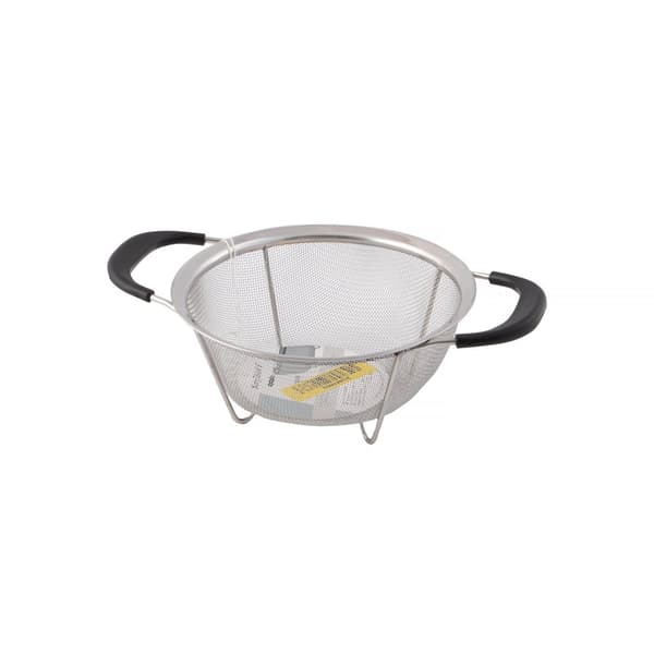 BergHOFF 19 cm rundt netdurkslag - rustfrit stl med fint net, krydssvejsede fdder og TPR-hndtag