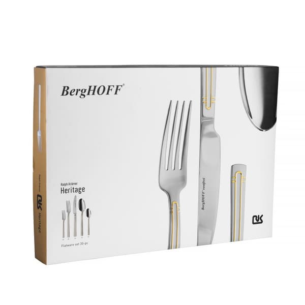 BergHOFF bestikst med 30 dele - Heritage-serien med guldbelagte hndtag og balanceret greb