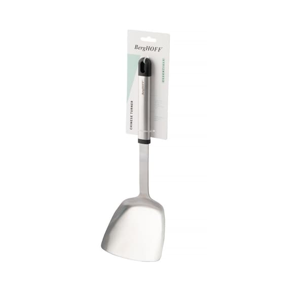 BergHOFF kinesisk paletkniv - Wokspatel i rustfrit stl med langt hndtag og spejlfinish