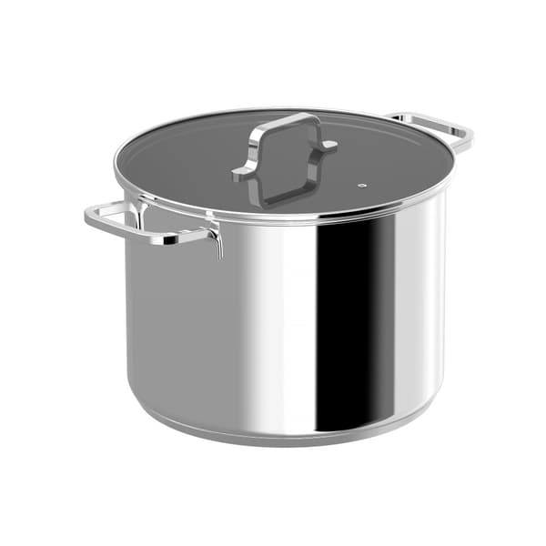 BergHOFF 26 cm Gryta med Lock - Helix-serien tervunnet Stl fr Jmn Uppvrmning och Enkel Mngdmtning
