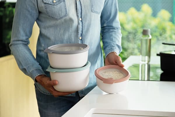BergHOFF 3-delt Multi-Sklest - Miljvenlig servering og opbevaring med lg og indbygget luftventil