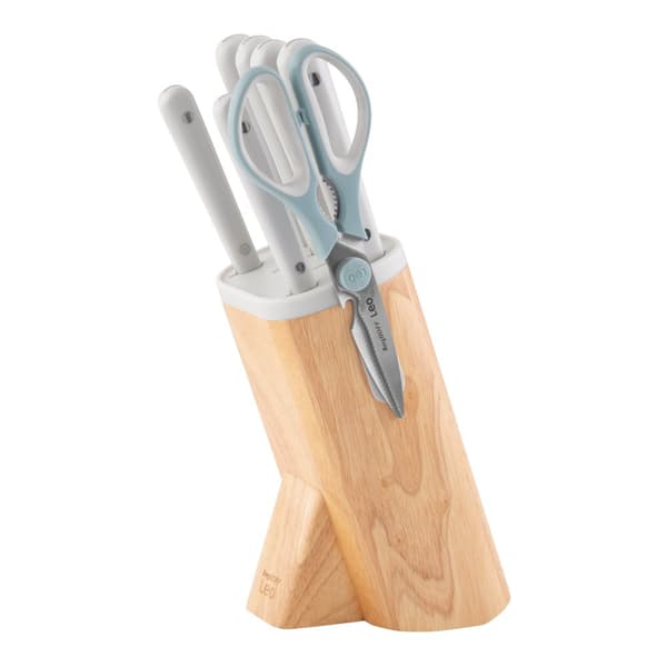 BergHOFF 7-delt Knivblok St - Glints Spirit med Magnetisk Side & Farverige Knive i Rustfrit Stl