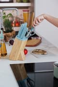 Miniatyrbillede 8 af 10: BergHOFF 7-delt knivst - Glints Slate med magnetisk knivblok og soft-touch hndtag