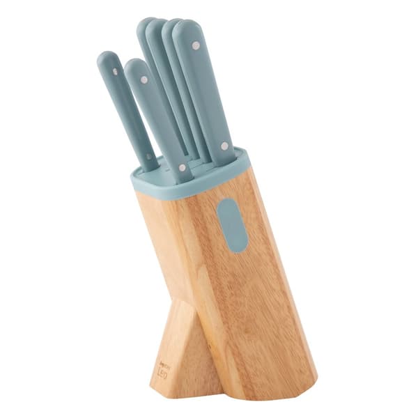 BergHOFF 7-delars knivblockset - Glints Slate med magnetiskt knivblock och mjuka handtag