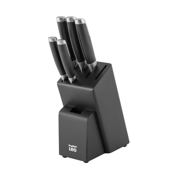BergHOFF 6-delars knivblockset - Grafitserien med rostfria stlknivar och frvaring fr fjderfsaxar