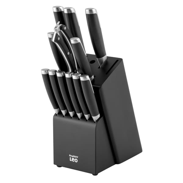 BergHOFF 13-delars knivblockset - Grafitserien med biffknivar, slipare och komplett knivsortiment