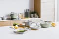 Miniatyrbillede 2 af 3: BergHOFF 26 cm Sautegryde med Lg - Balance Moonmist med Glaslg & Keramisk Non-Stick, Induktionssikker