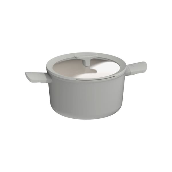 BergHOFF 24 cm Hg Gryta med Lock - Balance Moonmist med Non-Stick Belggning & Skedstd Glaslock