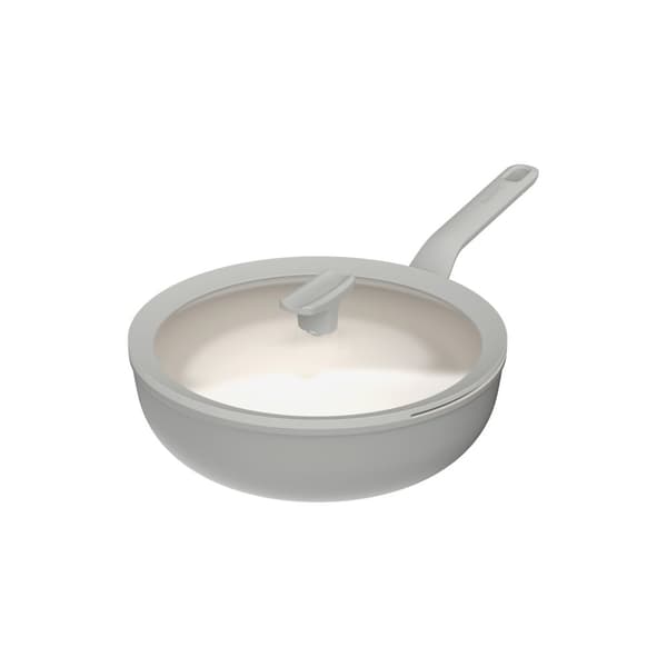 BergHOFF 28 cm Wok med Lock - Balance Moonmist Stekpanna med Glaslock & Silfunktion