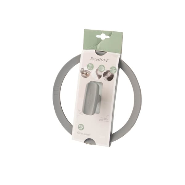 BergHOFF 20 cm Glaslg - Balance Moonmist med Silikonekant, Dampventil & Skeholder-knop