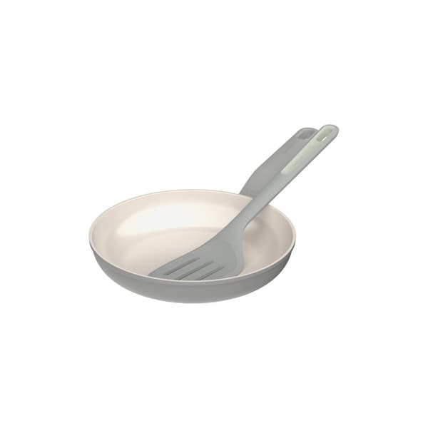 BergHOFF 24 cm Stekpanna + Stekspade - Balance Moonmist med Silikonstekspade & tervunnet Plast Handtag