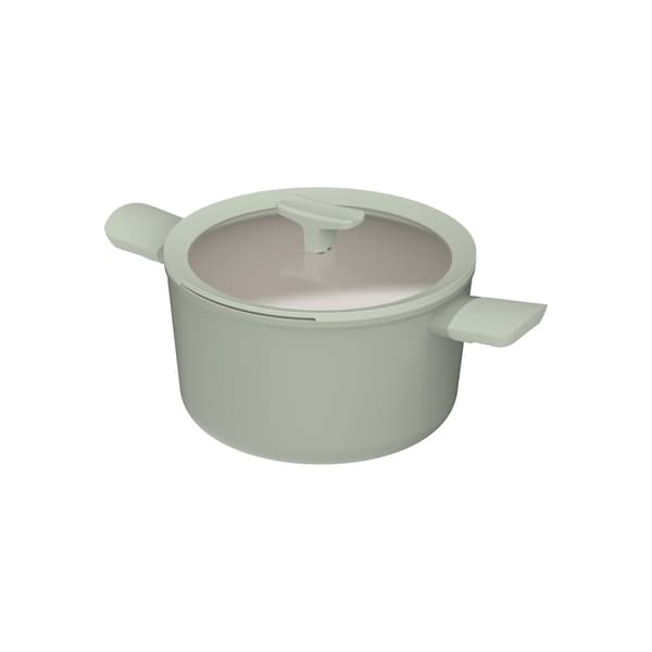 BergHOFF 24 cm Hg Gryta - Balance Sage Non-Stick med Kalla Handtag & Integrerat Lock med Sil