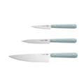 Miniatyrbillede 1 af 2: BergHOFF 3-delt knivst - Glints Slate startpakke med kokkekniv, universalkniv og urtekniv