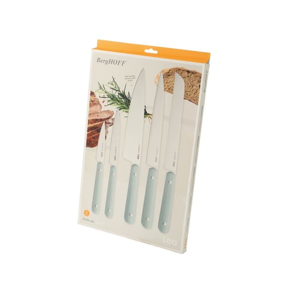 BergHOFF 5-delt knivst - Glints Slate komplet knivst med blde grebshndtag