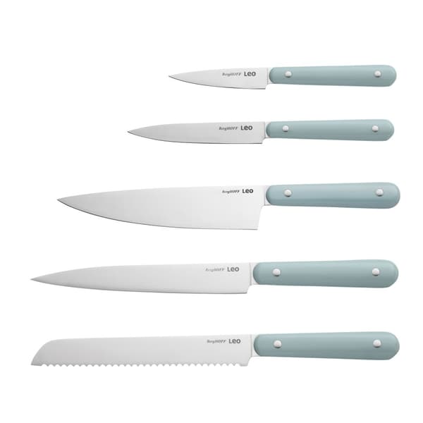 BergHOFF 5-delars knivset - Glints Slate komplett knivset med mjuka handtag