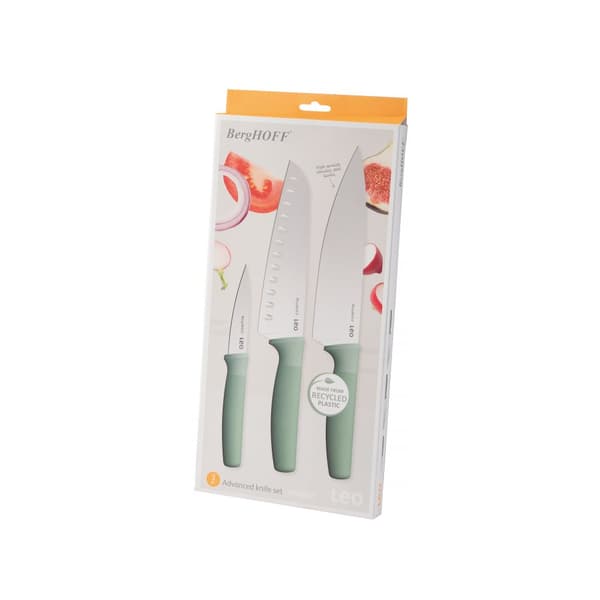 BergHOFF 3-osainen veitsisarja - Forest-sarja, jossa kuorimis-, kokki- ja santoku-veitset jokapiviseen kyttn.