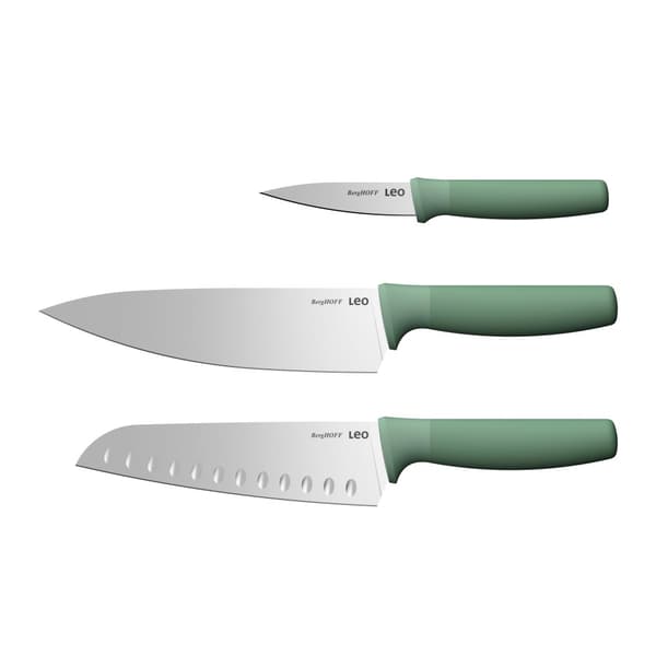 BergHOFF 3-delars knivset - Forest-serien med skalkniv, kockkniv och Santokukniv fr daglig anvndning