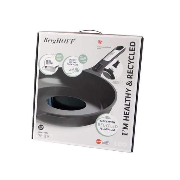 BergHOFF 32cm Stegepande - Phantom-serien med sund CeraGreen-belgning og aftageligt hndtag