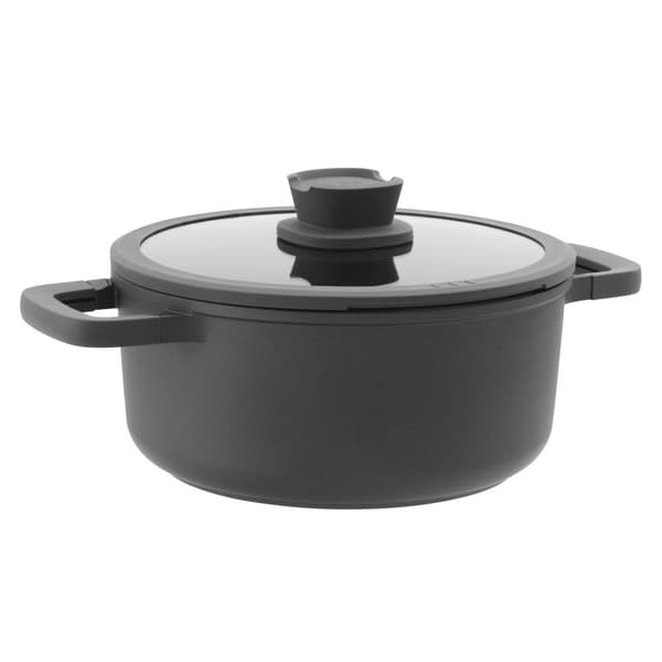 BergHOFF 24 cm Gryta med Lock - Stone+ Serien med CeraGreen Belggning och Skedstd Lock
