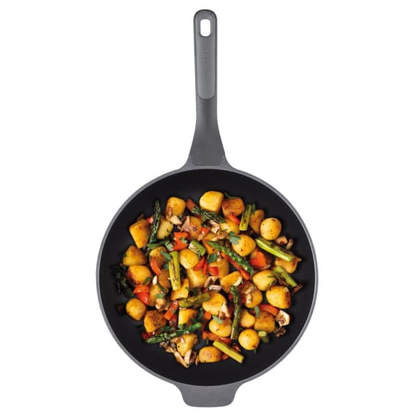 BergHOFF 30 cm wok - Stone+ -sarjan valualumiinia CeraGreen-pinnoitteella ja pehmell kahvalla