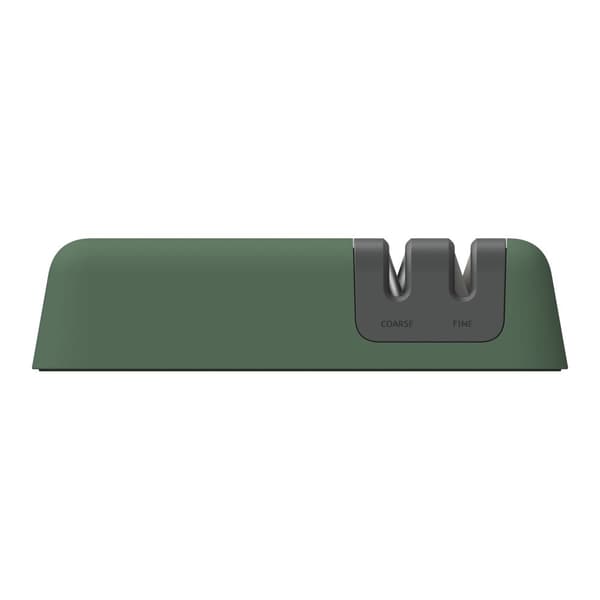 BergHOFF Knivslipare - Tvstegs Grn med Grov/Finkorniga Spr & Ergonomisk Halkfri Bas