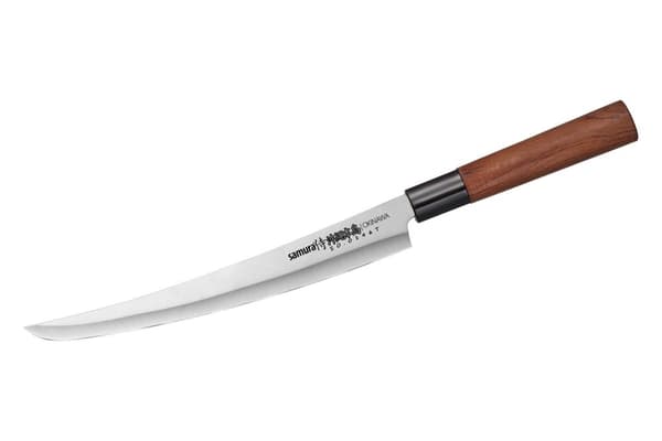 Samura OKINAWA Tanto Viipalointiveitsi 9" - Kaksiteräinen japanilaisesta teräksestä valmistettu keittiöveitsi tarkkaan leikkaamiseen ja kulinaariseen