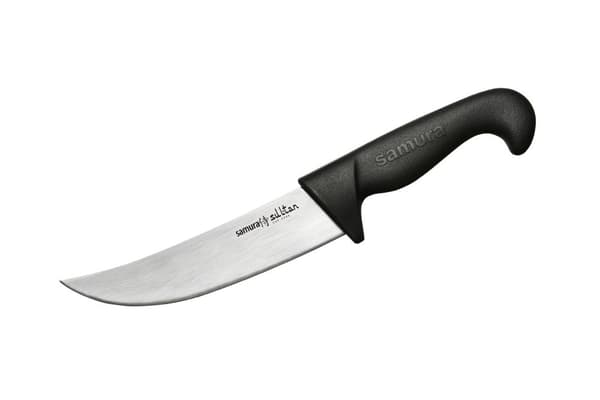 Samura SULTAN PRO 6.3" Pichak Veitsi mustalla kahvalla - Ensiluokkainen japanilaisesta teräksestä valmistettu keittiöveitsi tarkkaan leikkaamiseen ja