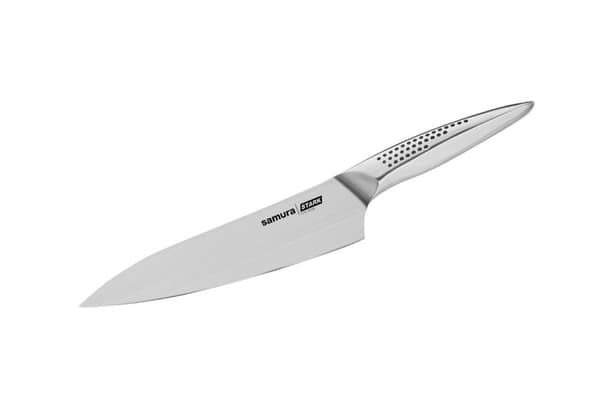 Samura STARK 7.8'' Grand Santoku -veitsi - Ensiluokkainen japanilainen teräskeittiöveitsi monipuoliseen ruoanvalmistukseen ja kulinaariseen huippuosaa