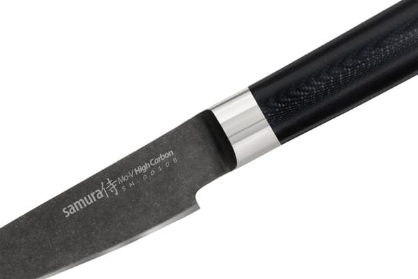 Samura MO-V 3.5" Stonewash Skrællekniv - Premium Japansk Stål Køkkenkniv til Præcis Skæring og Snitning i Kulinarisk Forberedelse