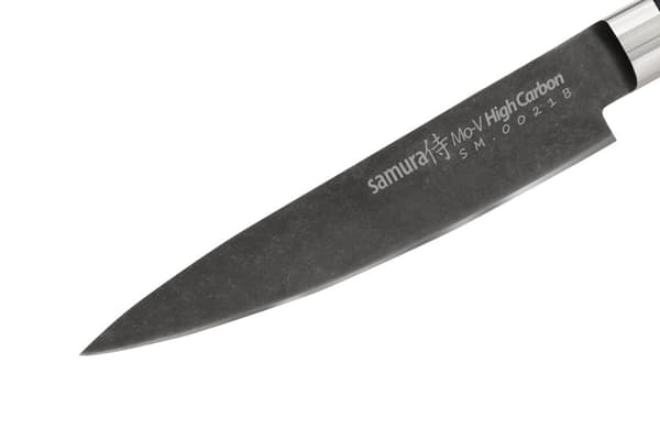 Samura MO-V 5" Stonewash Utility Knife - Premium Japanilainen Teräs Keittiöveitsi Monipuoliseen Ruoanvalmistukseen ja Kokkitehtäviin