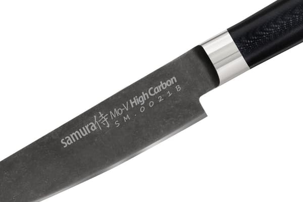 Samura MO-V 5" Stonewash Utility Knife - Premium Japanilainen Teräs Keittiöveitsi Monipuoliseen Ruoanvalmistukseen ja Kokkitehtäviin