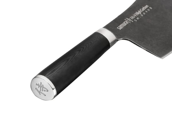Samura MO-V 7" Stonewash Cleaver - Ensiluokkainen japanilainen teräskeittiöveitsi tarkkaan pilkkomiseen ja viipalointiin, ihanteellinen ammattikokeill
