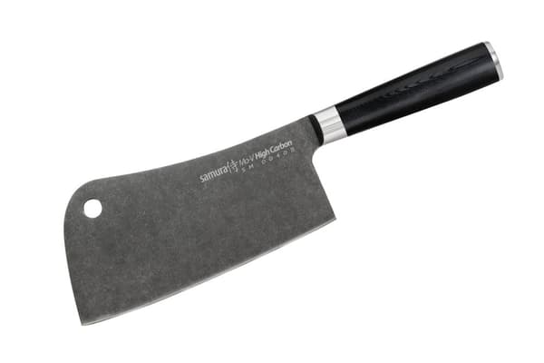 Samura MO-V 7" Stonewash Cleaver - Ensiluokkainen japanilainen teräskeittiöveitsi tarkkaan pilkkomiseen ja viipalointiin, ihanteellinen ammattikokeill